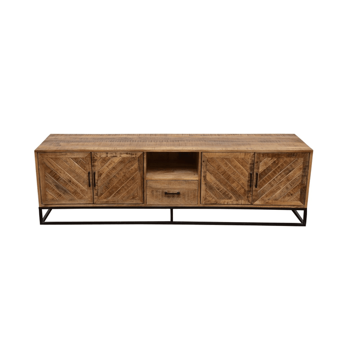 Mangohouten TV Meubel Reno 200 cm met 1 lade Mahom