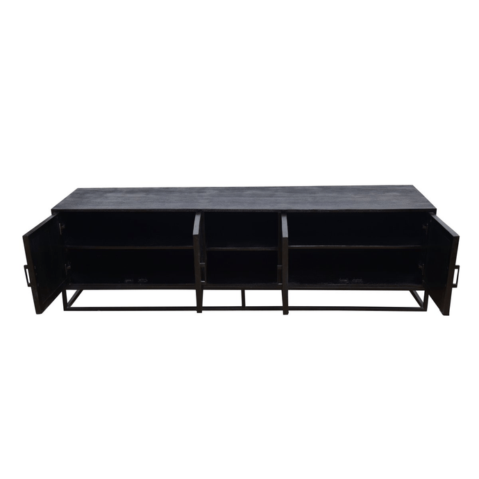 Mangohouten TV Meubel Reno Black 200 cm Mahom