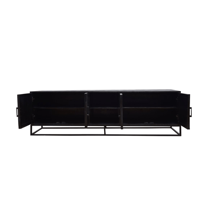 Mangohouten TV Meubel Reno Black 200 cm Mahom