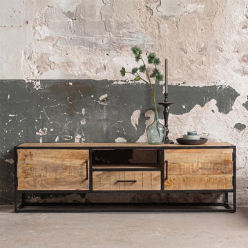 Mangohouten TV Meubel  210 cm