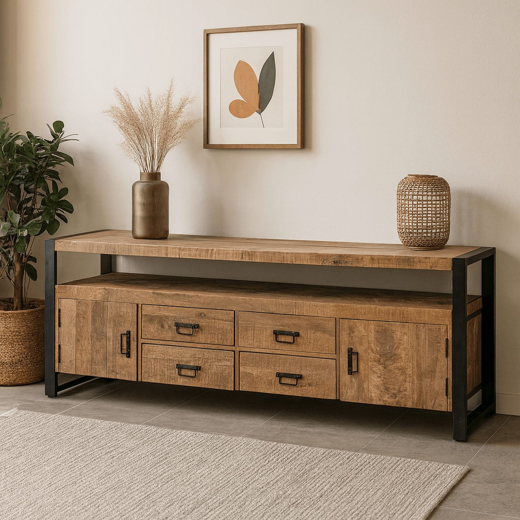 Mangohouten TV Meubel 220 cm 
