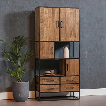 Mangohouten Vakkenkast 90 cm