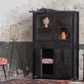 Mangohouten Vitrinekast Black