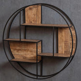 Mangohouten Wandrek Rond 100 cm