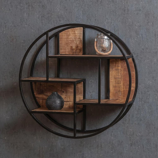 Mangohouten Wandrek Rond 60 cm Mahom