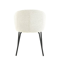 Eetkamerstoel Tulle Wit met zwart onderstel Mahom