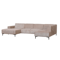 Hoekbank Madrid 5-zits U-opstelling Rechts Beige Mahom