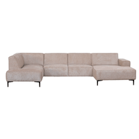 Hoekbank Madrid 5-zits U-opstelling Links Beige Mahom