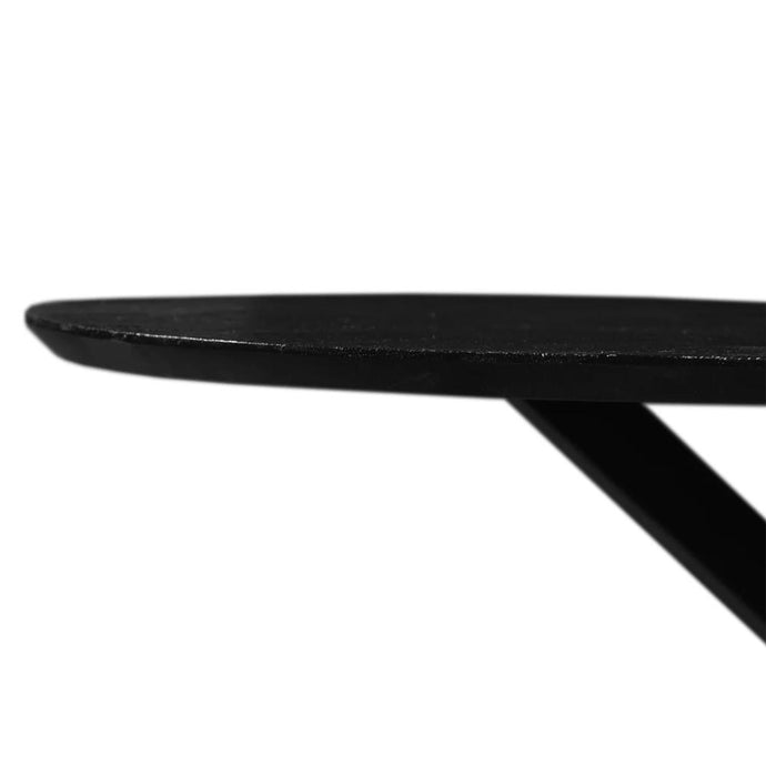 Mangohouten Eettafel Bologna Ovaal Black 300x130 cm Mahom
