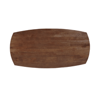 Mangohouten Eettafel Nova Deens Ovaal Donkerbruin 180×90 cm Mahom