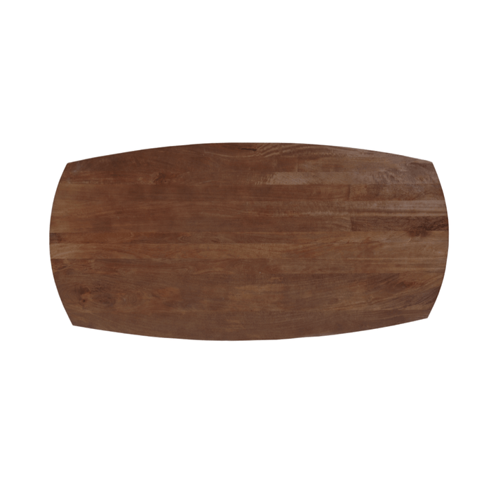 Mangohouten Eettafel Nova Deens Ovaal Donkerbruin 180×90 cm Mahom