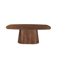Mangohouten Eettafel Nova Deens Ovaal Donkerbruin 180×90 cm Mahom