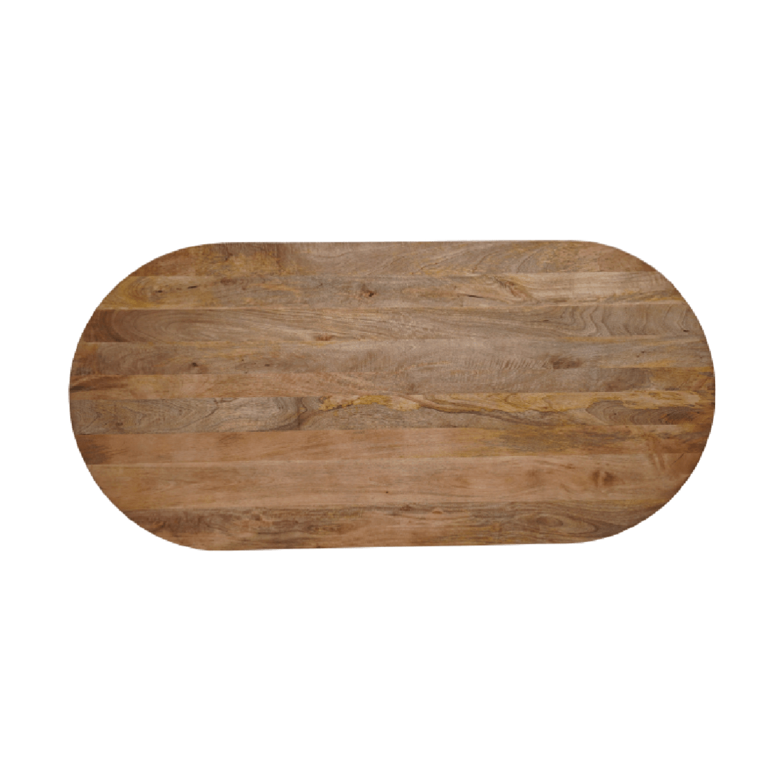 Mangohouten eettafel capsule 160x90cm
