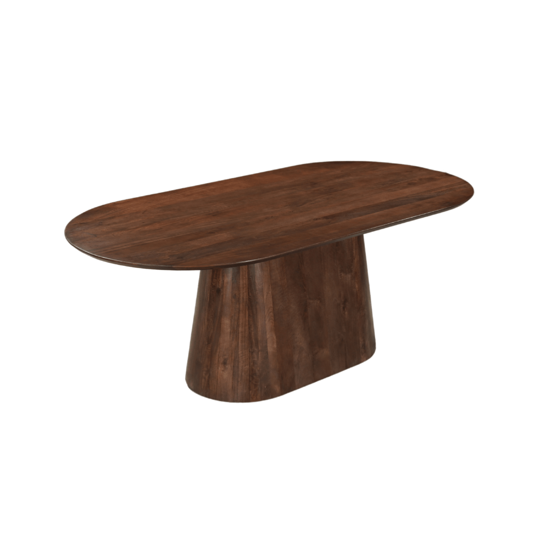 Mangohouten eettafel donkerbruin capsule 160x90cm