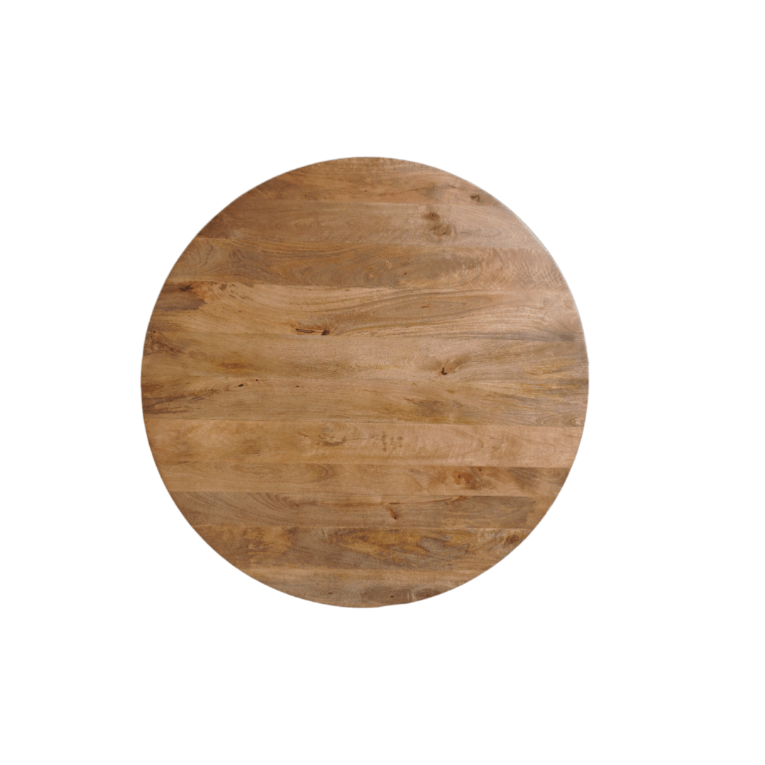 Mangohouten eettafel rond 110cm