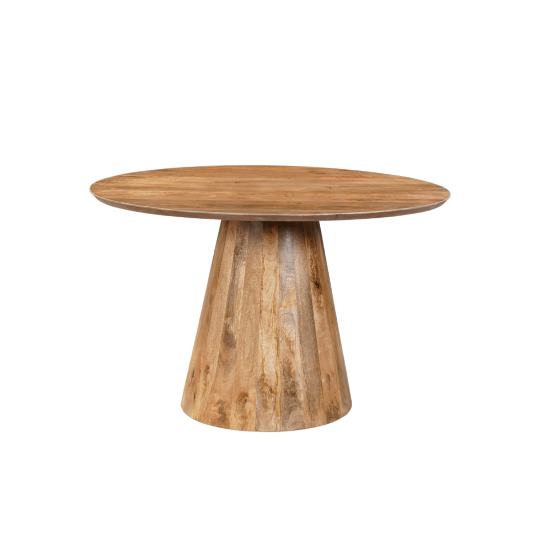 Mangohouten eettafel rond 110cm