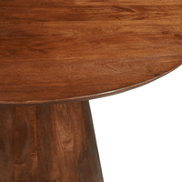 Mangohouten Eettafel Nova Rond 110 cm Donkerbruin Mahom