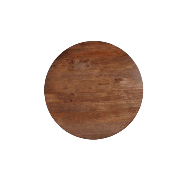 Mangohouten Eettafel Nova Rond 110 cm Donkerbruin Mahom