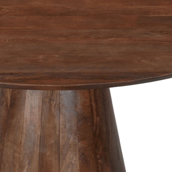 Mangohouten Eettafel Nova Rond 150 cm Donkerbruin Mahom