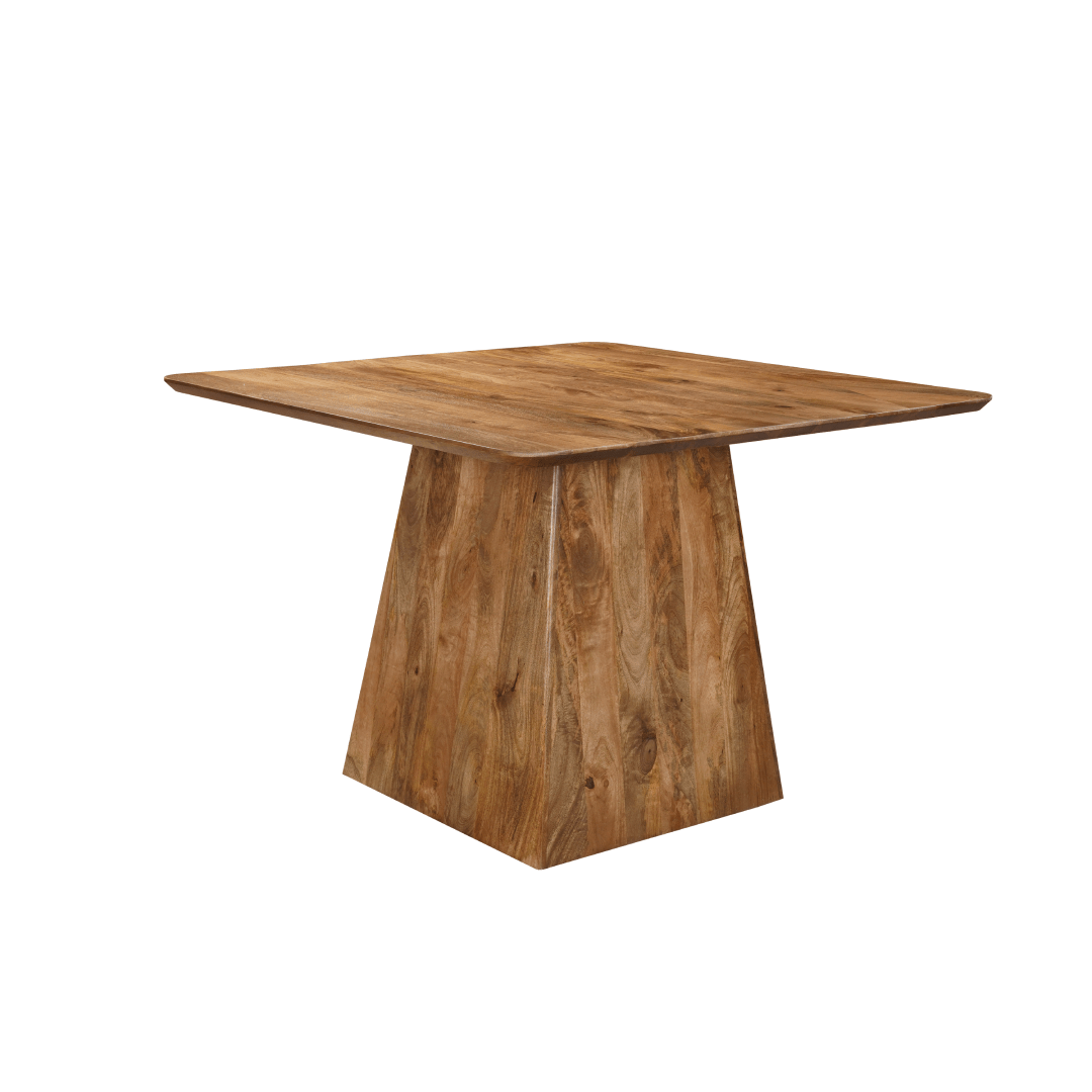 Mangohouten eettafel vierkant 110x110cm
