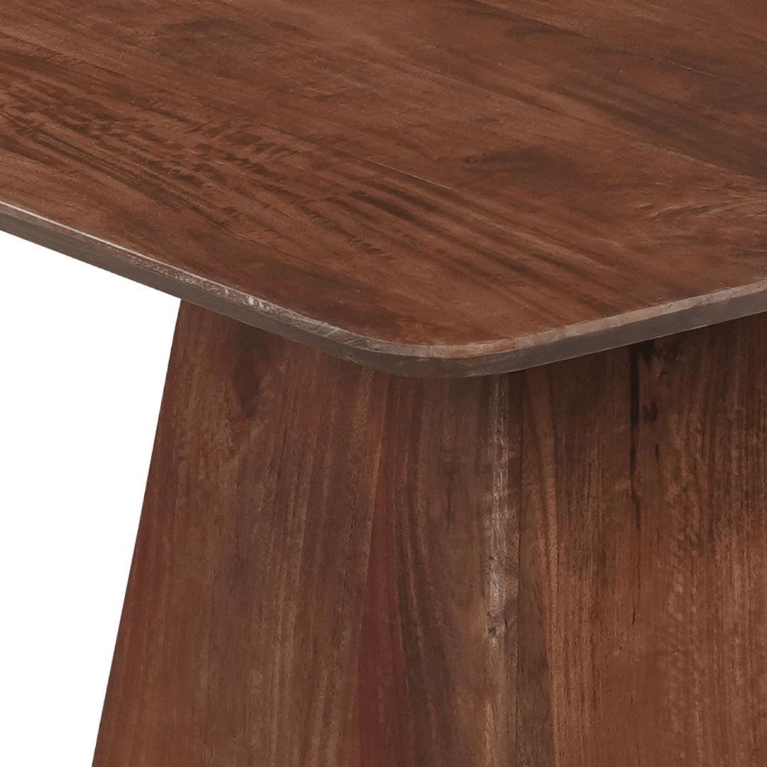 Mangohouten eettafel vierkant donkerbruin 90x90cm