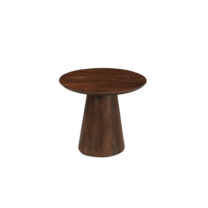 Mangohouten Salontafel Nova Rond 60 cm Donkerbruin Mahom