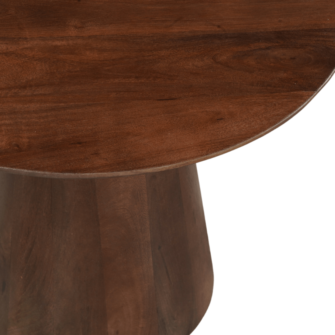 Mangohouten salontafel donkerbruin rond 60cm