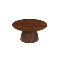 Mangohouten Salontafel Nova Rond 80 cm Donkerbruin Mahom