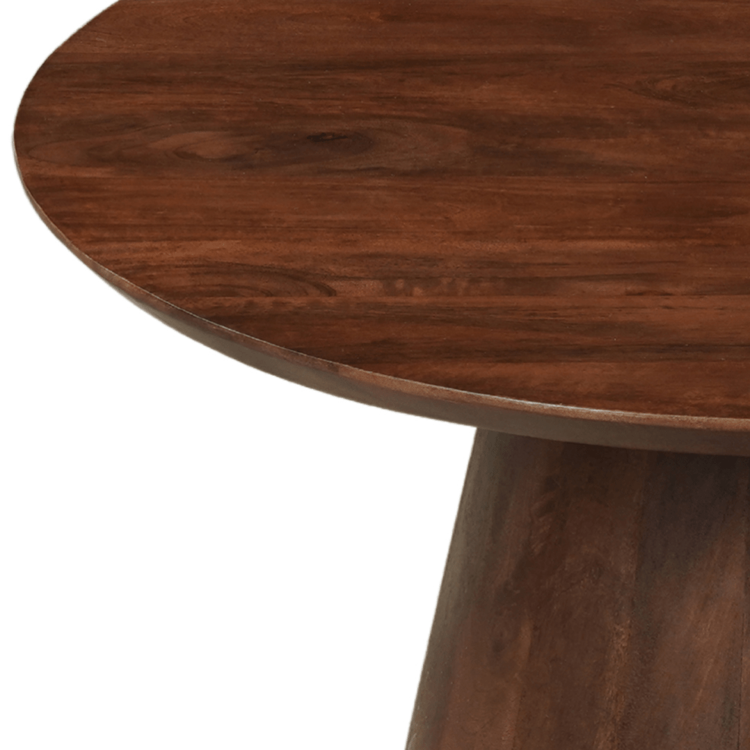 Mangohouten salontafel donkerbruin rond 80cm