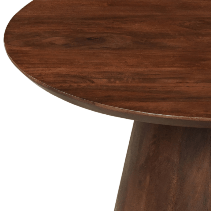 Mangohouten Salontafel Nova Rond 80 cm Donkerbruin Mahom