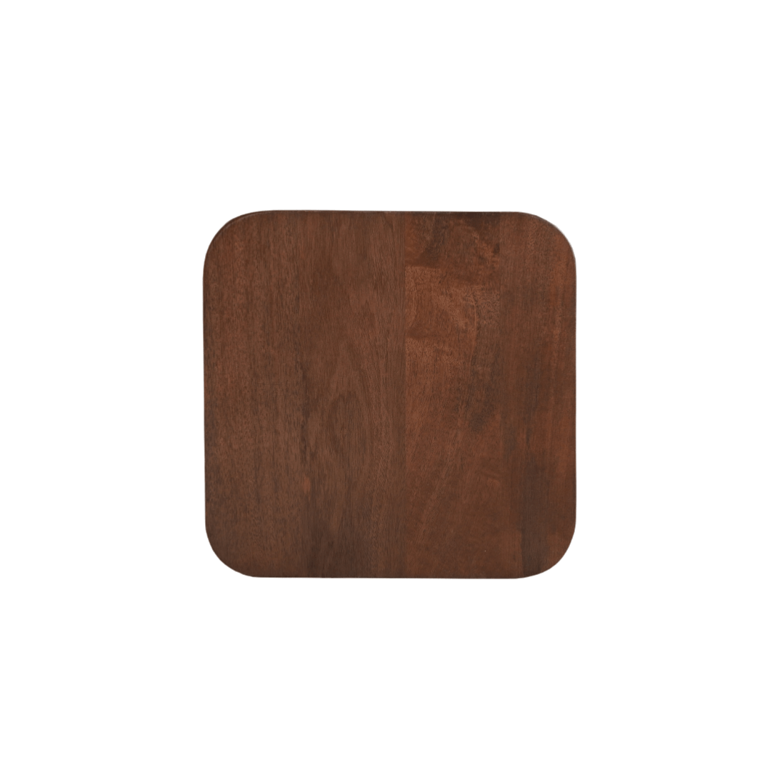 Mangohouten salontafel donkerbruin vierkant 40x40 cm