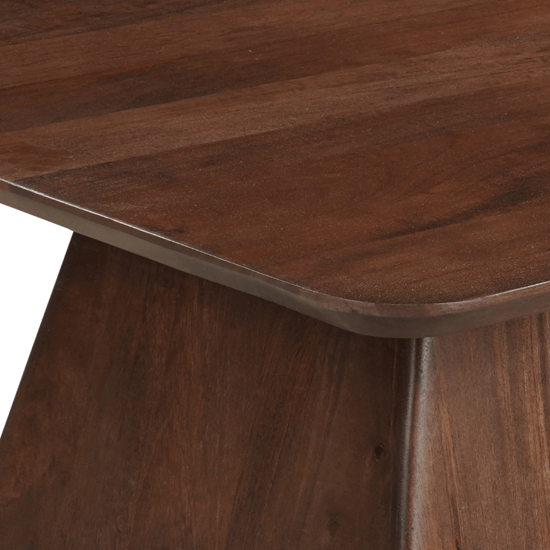 Mangohouten salontafel donkerbruin vierkant 80x80cm
