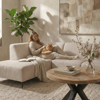 Hoekbank Sevilla 4-zits Links Beige Mahom