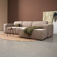Bank Play 3-Zits Rechts Beige Linnen Look Pepp