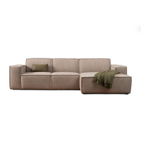 Bank Play 3-Zits Rechts Beige Linnen Look Pepp