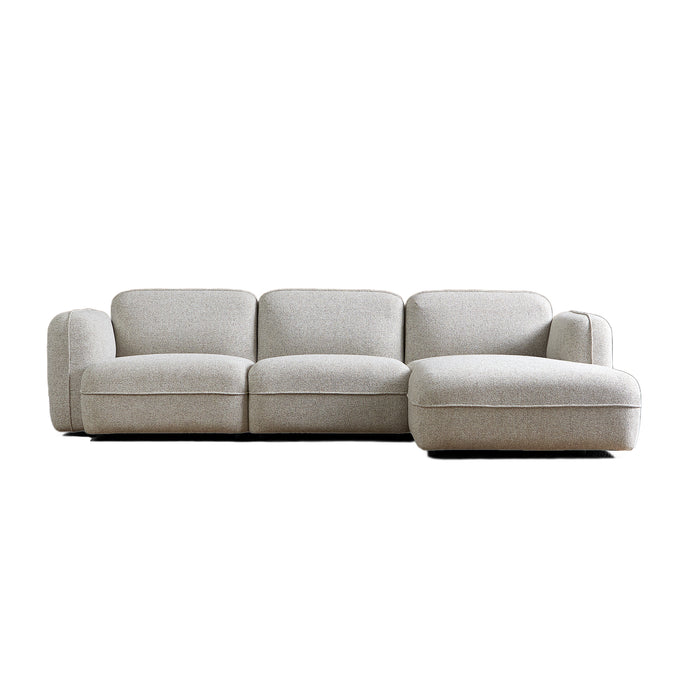 Bank Drop 3-Zits Chaise Rechts Grijs Pepp
