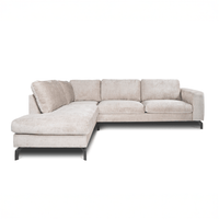 Hoekbank Rosalie 4-zits Links Champagne Mahom