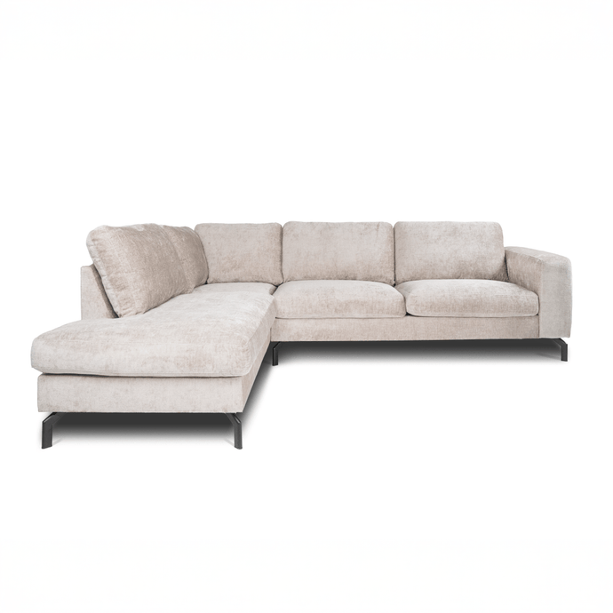 Hoekbank Rosalie 4-zits Links Champagne Mahom