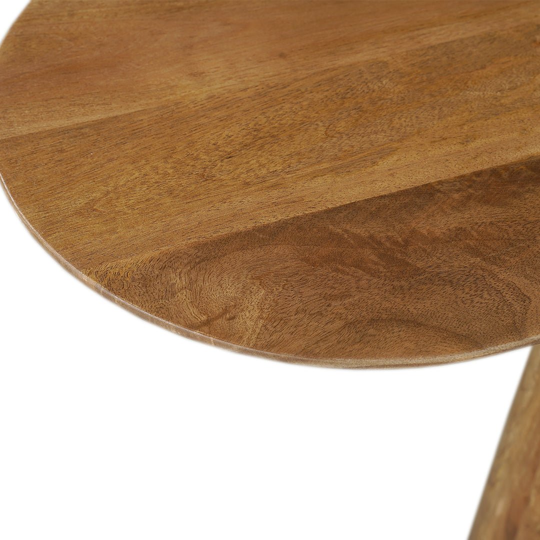 Capsule sidetable van mangohout