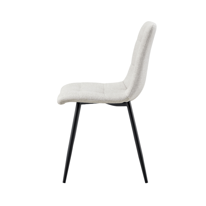 Eetkamerstoel Turin Beige met zwart onderstel Mahom