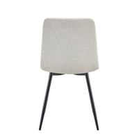Eetkamerstoel Turin Beige met zwart onderstel Mahom