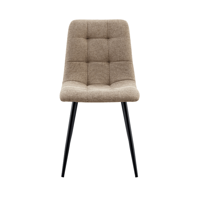 Eetkamerstoel Turin Taupe met zwart onderstel Mahom