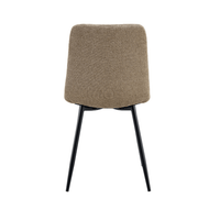 Eetkamerstoel Turin Taupe met zwart onderstel Mahom