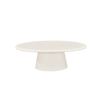 Salontafel Ovaal Savannah Microcement Kegelpoot 120 cm Beige Mahom