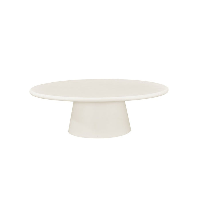 Salontafel Ovaal Savannah Microcement Kegelpoot 120 cm Beige Mahom
