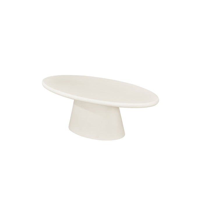 Salontafel Ovaal Savannah Microcement Kegelpoot 120 cm Beige Mahom