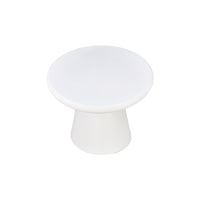 Salontafel Ovaal Savannah Microcement Kegelpoot 120 cm Wit Mahom