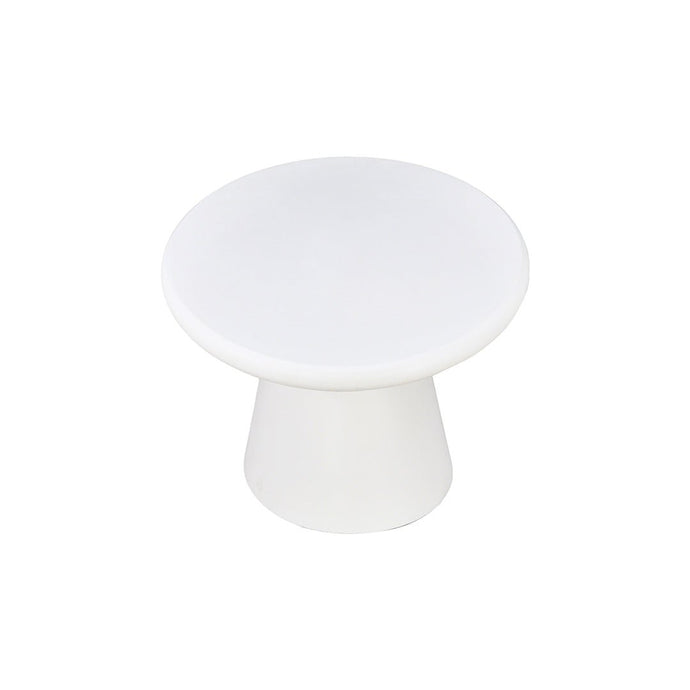Salontafel Ovaal Savannah Microcement Kegelpoot 120 cm Wit Mahom