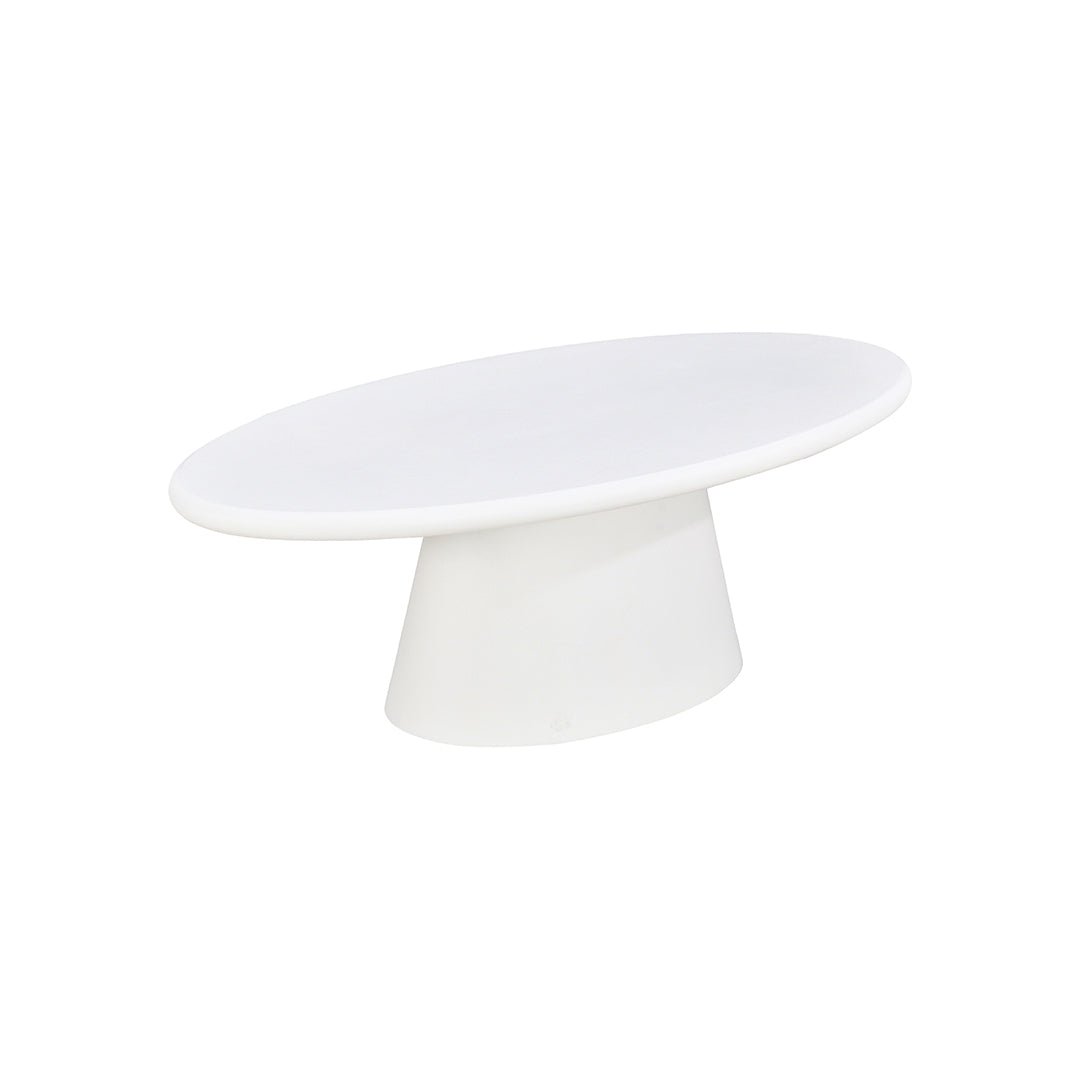 Mangohouten salontafel van microcement