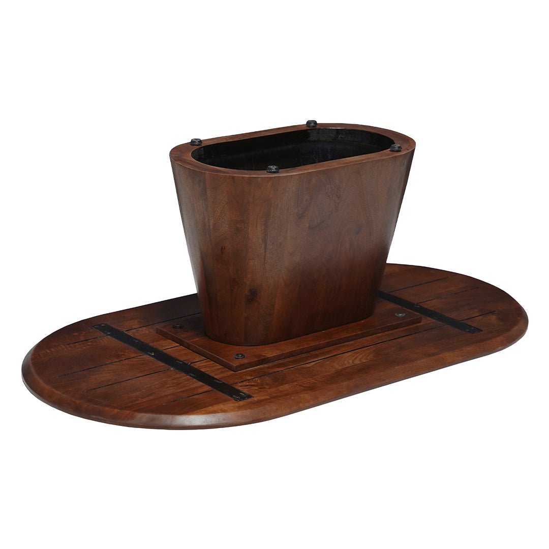 Donkerbruine salontafel van mangohout